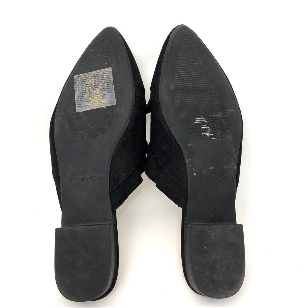 Primark black suede ruffle women’s flat size 7 - Picture 7 of 8